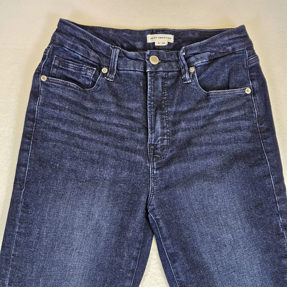 Good American Good Legs Jean 8 Dark Wash Blue GL873CET Skinny Stretch Denim 8x29 - Picture 3 of 14